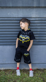 Batman Işıklı Kısa Kollu Şortlu 2'li Takım