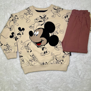 Mickey Mouse Nakışlı İkili Takım