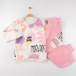 Kız Grafiti Baskılı 2'li Takım