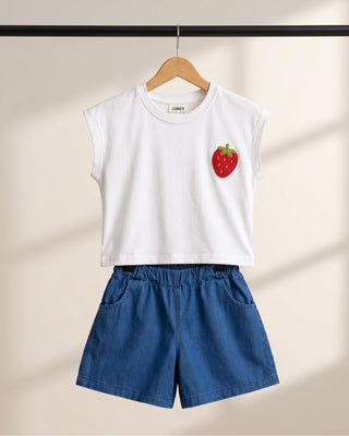 FRUIT TEAM "SWEET SUMMER" 2'Lİ DENİM ŞORT-TAKIM