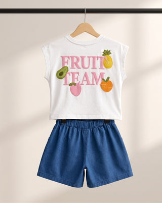 FRUIT TEAM "SWEET SUMMER" 2'Lİ DENİM ŞORT-TAKIM