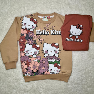 Hello Kitty Çiçekli İkili Takım
