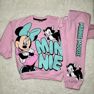 Minnie Baskılı Kedili İkili Takım